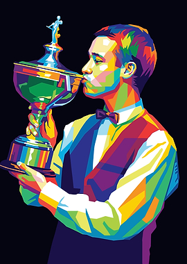 Snooker Champion Kissing Trophy, Pop Art
