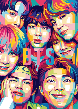 BTS Pop Art Portrait