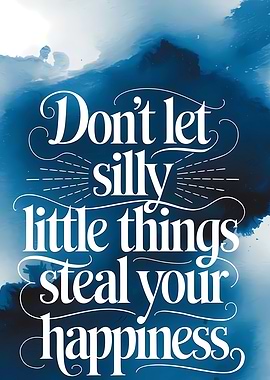 Inspirational Quote on Blue Abstract Background