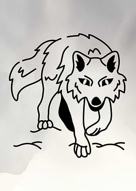 Stylized Wolf Illustration