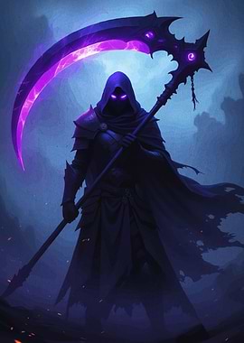 Grim Reaper with Purple Scythe