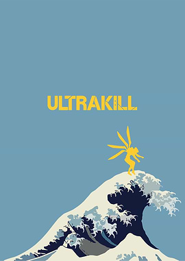 Ultrakill Wave Minimalist Poster