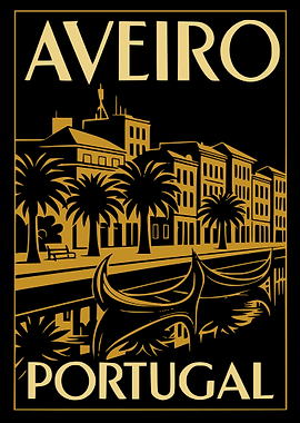 Aveiro Portugal Luxury Travel Poster