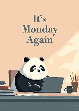 Monday Panda at Desk