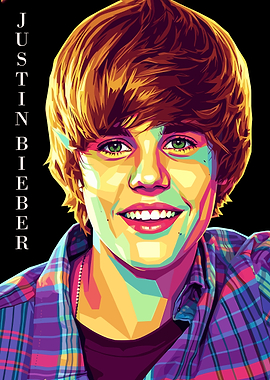 Justin Bieber Pop Art Portrait