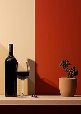 Wine Still Life with Grapes