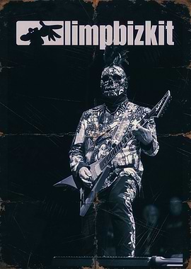 Limp Bizkit Guitarist with Skull Mask