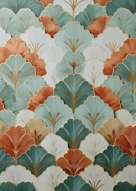 Abstract Floral Art Deco Pattern