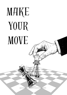 Make Your Move: Chess Queen Illustration