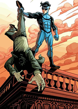 Invincible Comic Book Action Scene