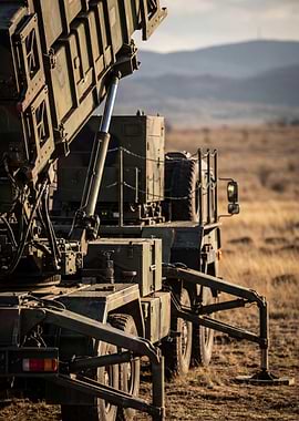 Military Vehicle in Field