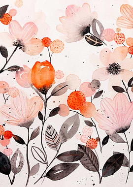 Watercolor Floral Arrangement