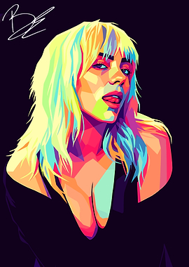 Billie Eilish Pop Art Portrait