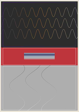 Abstract Color Block Wave Pattern