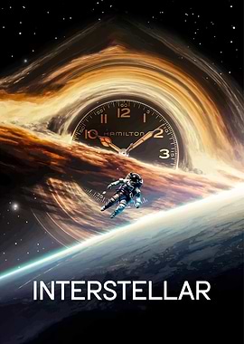 Interstellar Movie Poster with Hamilton Watch