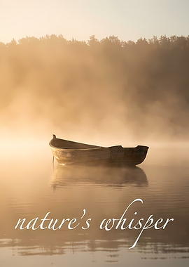 Misty Lake Boat: Nature's Whisper