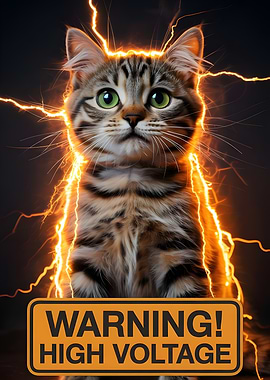 High Voltage Funny Cat