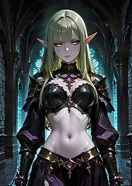 Anime Dark Elf Girl