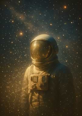 Astronaut in Starry Space