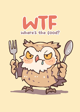 Angry Owl Demanding Food