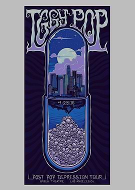 Iggy Pop Post Pop Depression Tour Poster