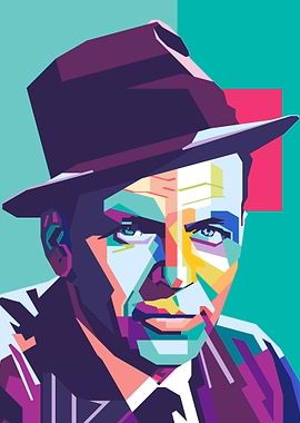 Frank Sinatra Pop Art WPAP Portrait