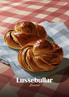 Lussekatt Buns Illustration