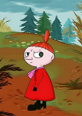 Whimsical Girl in Fall Forest