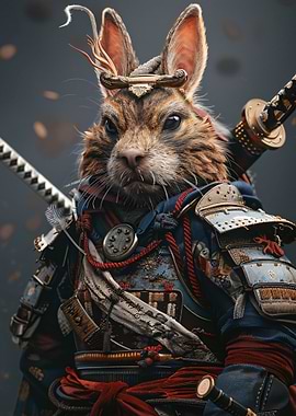 Rabbit Samurai Warrior