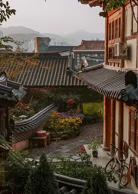 Traditional Korean courtyard in Jeonju