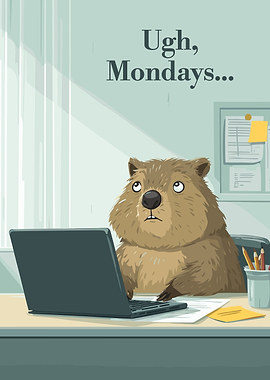 Ugh, Mondays... Office Wombat