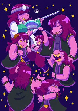 Susie Deltarune Character Collage