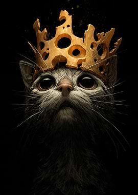 Cat King with Cheese Crown