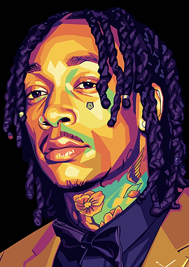 Wiz Khalifa Portrait Pop Art