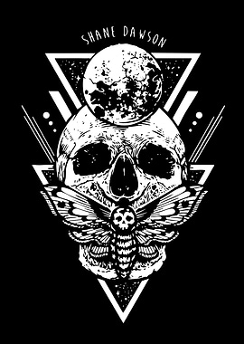 Shane Dawson Skull and Moth Design