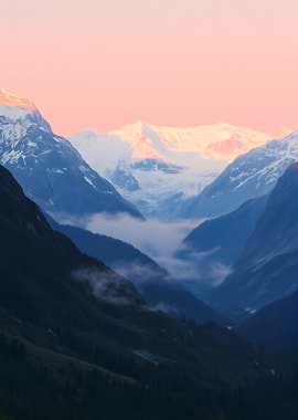 Mountain Range at Sunrise