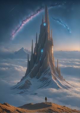 Fantasy Tower in the Clouds