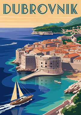 Dubrovnik Travel Poster
