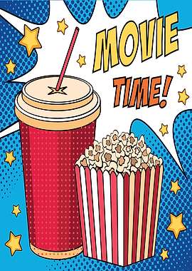 Pop Art Movie Time Illustration