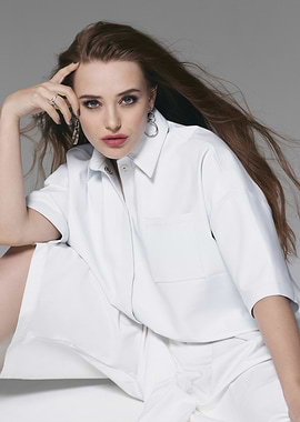Katherine Langford in White Outfit