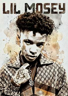 Lil Mosey Watercolor Portrait