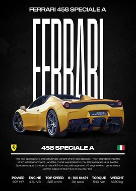 Ferrari 458 Speciale A Poster
