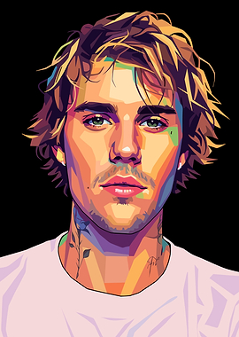 Justin Bieber Pop Art Portrait