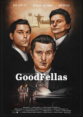 GoodFellas movie poster with main actors