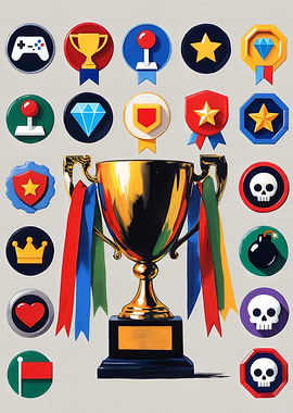 Gaming Trophy and Achievement Icons
