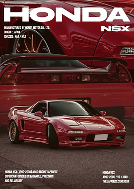 Honda NSX Car Poster