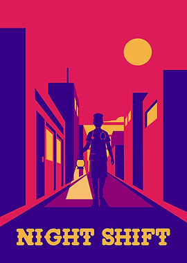 Night Shift Nurse in Cityscape