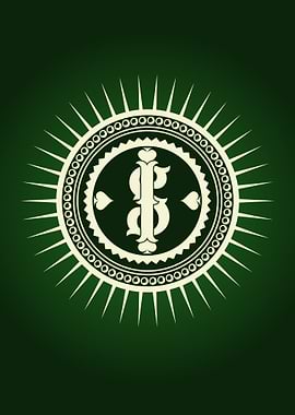 Dollar Sign with Spades on Green