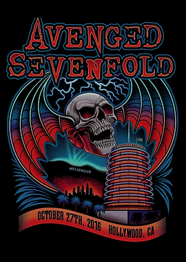 Avenged Sevenfold Hollywood Concert Poster