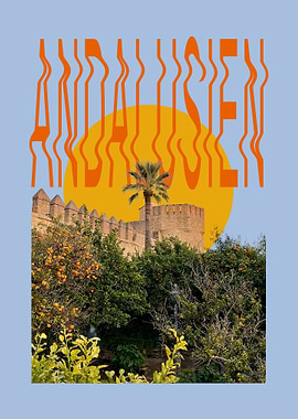 Andalusia Travel Poster with Castle
